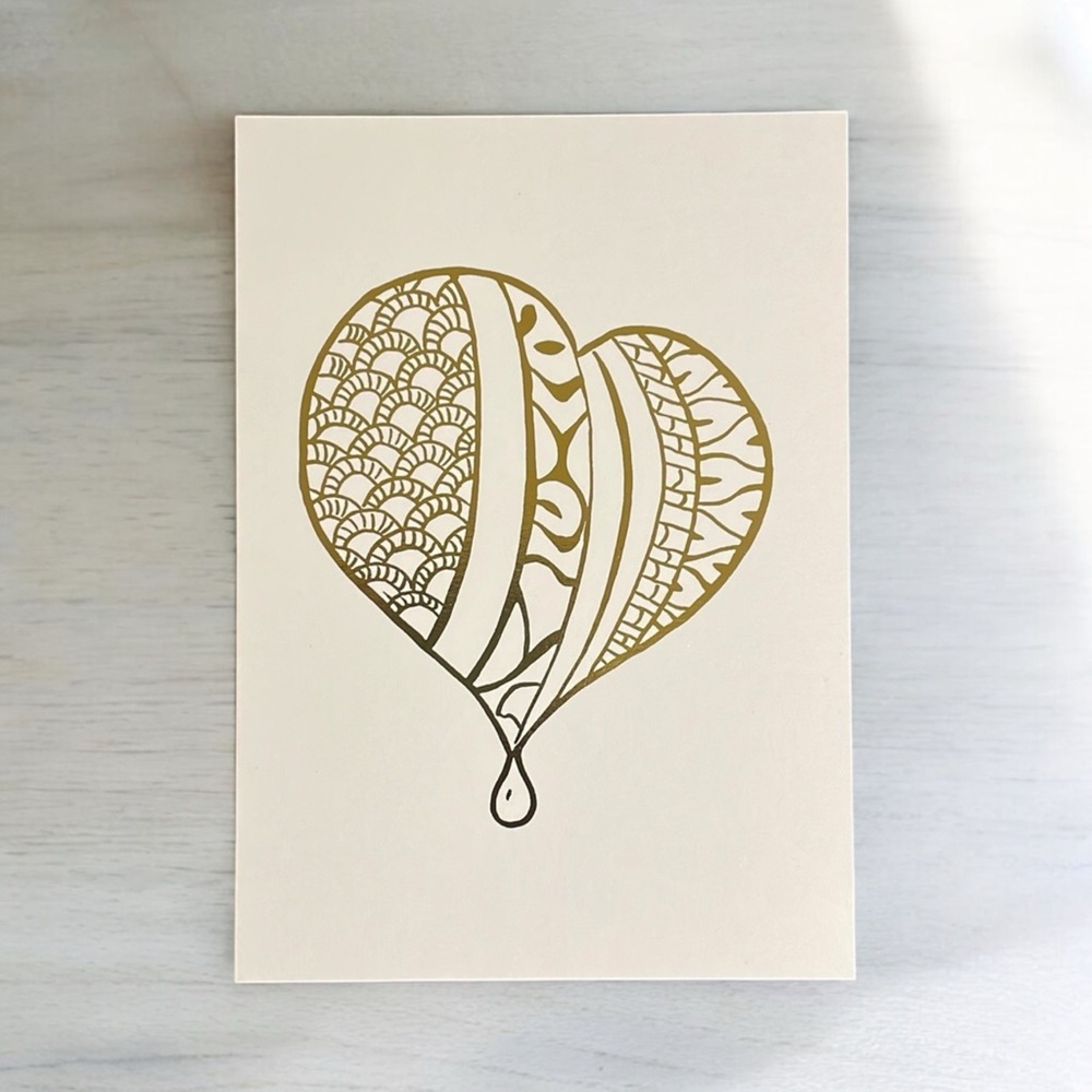Gold Heart Print 5x7